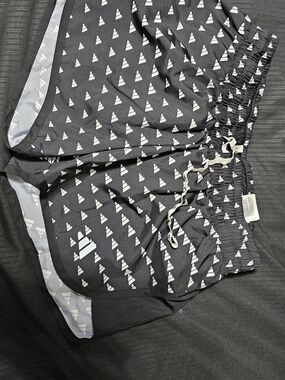 adidas Black Athletic Shorts with White Logo Detail